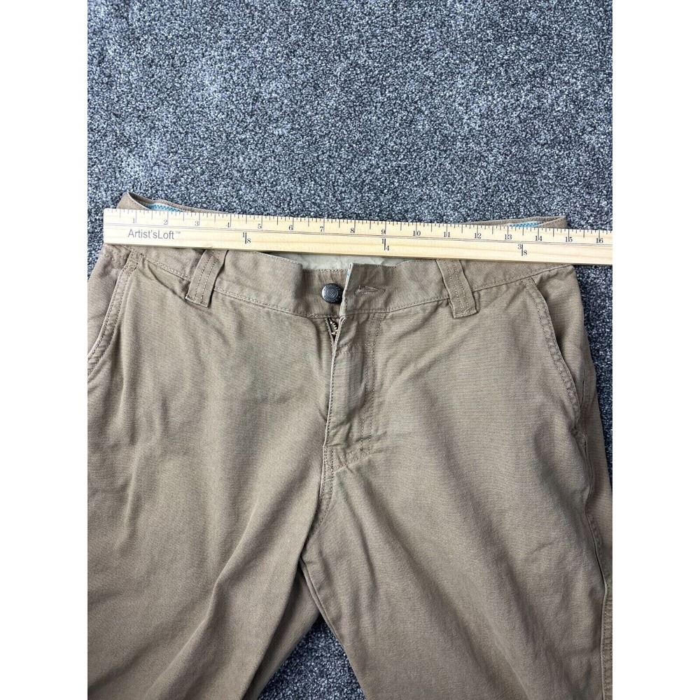 Columbia Cargo Pant Regular Fit Side Pocket Tan Canvas Cotton Mens 30x32 - Picture 11 of 16
